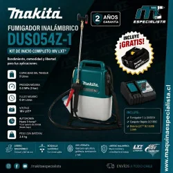 Pulverizador Inalámbrico 18V LXT 5 L Makita DUS054Z-1