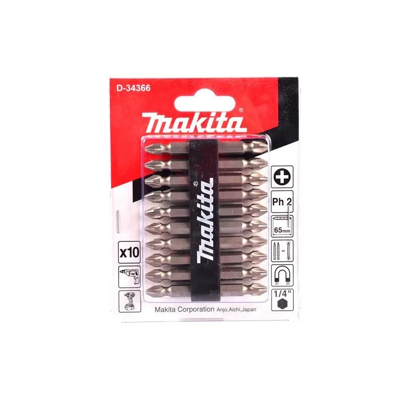 PUNTAS DOBLE MAGNETICO PH 2 (1/4"X66MM) BLISTER 1 D-34366 MAKITA