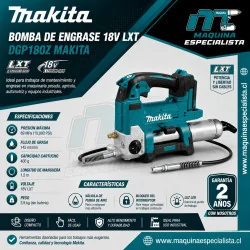 Grasera 18V Lxt 410-455Ml 10.000Psi Con Mangera Y Bo Dgp180Z Makita