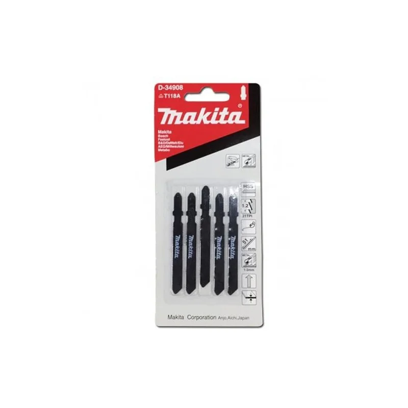 HOJA CALAR HSS T118A (21T X 51MM) P/METAL (5PZ) D-34908 MAKITA