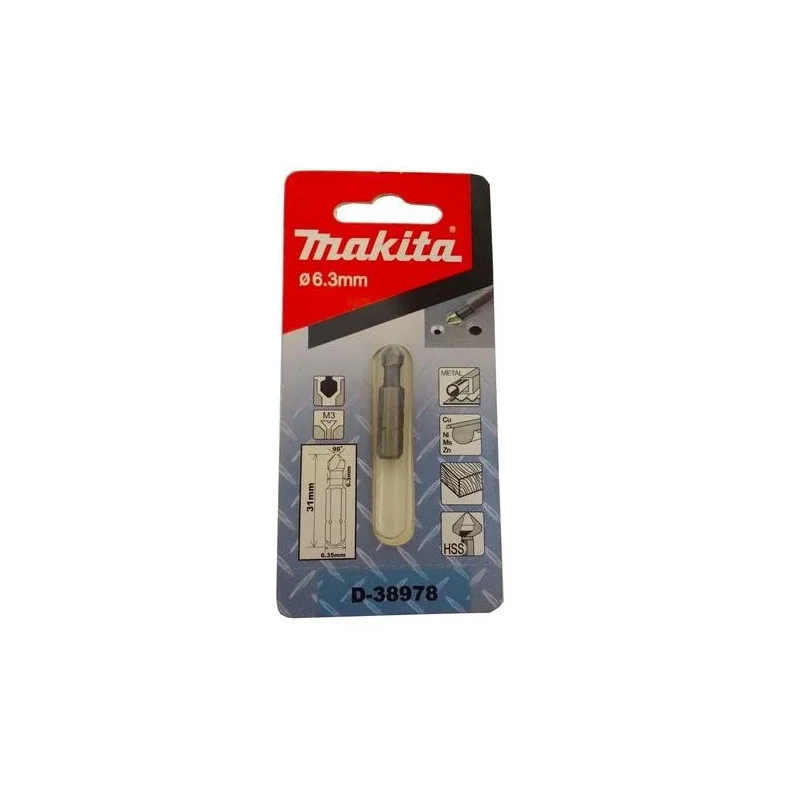 Fresa Conica Avellanada 3 Filos - 6.3 X 31 Mm. - P D-38978 Makita