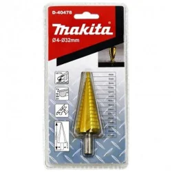 Broca Conica Escalonada Recta Titanium 4-32Mm. D-40478 Makita