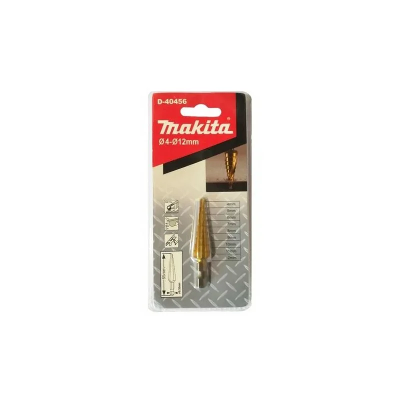Broca Conica Escalonada Recta Titanium 4-12Mm. D-40456 Makita