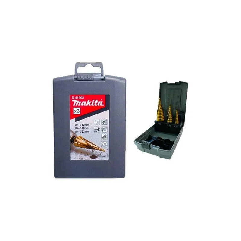 SET BROCA DE PASO ESPIRAL TITANIUM 4-12. 4-20. 4-3 D-41903 MAKITA