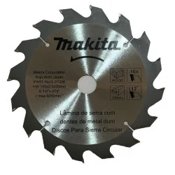Disco Sierra 6-1/2" X 20Mm X 16 Dte Madera Con Buje D-51306 Makita