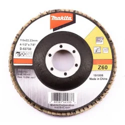 DISCO TRASLAPADO 4 1/2" (115 X 22) GR 60 ZIRCON ME D-53730 MAKITA