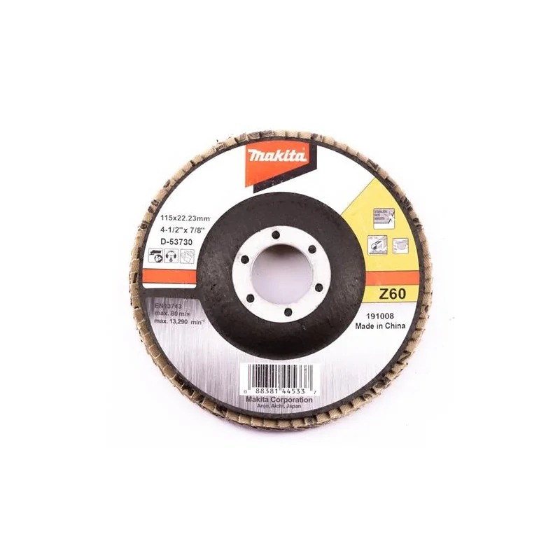 DISCO TRASLAPADO 4 1/2" (115 X 22) GR 60 ZIRCON ME D-53730 MAKITA