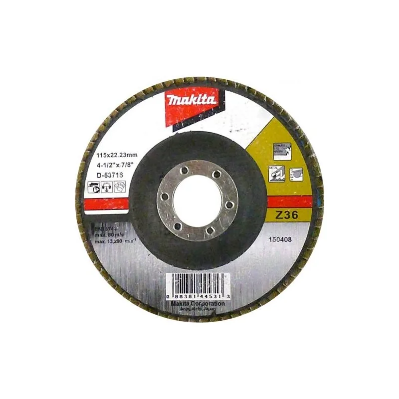 DISCO TRASLAPADO 4 1/2" (115 X 22) GR 36 ZIRCON ME D-53718 MAKITA
