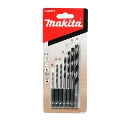 Set Brocas Madera 7Pz(1/4" Toma Hex)(2Mm.3Mm.3Mm.4 D-62371 Makita