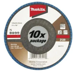 DISCO TRASLAPADO 5" (125 X 22) GR 120 - ZIRCON MET D-63812-10 MAKITA
