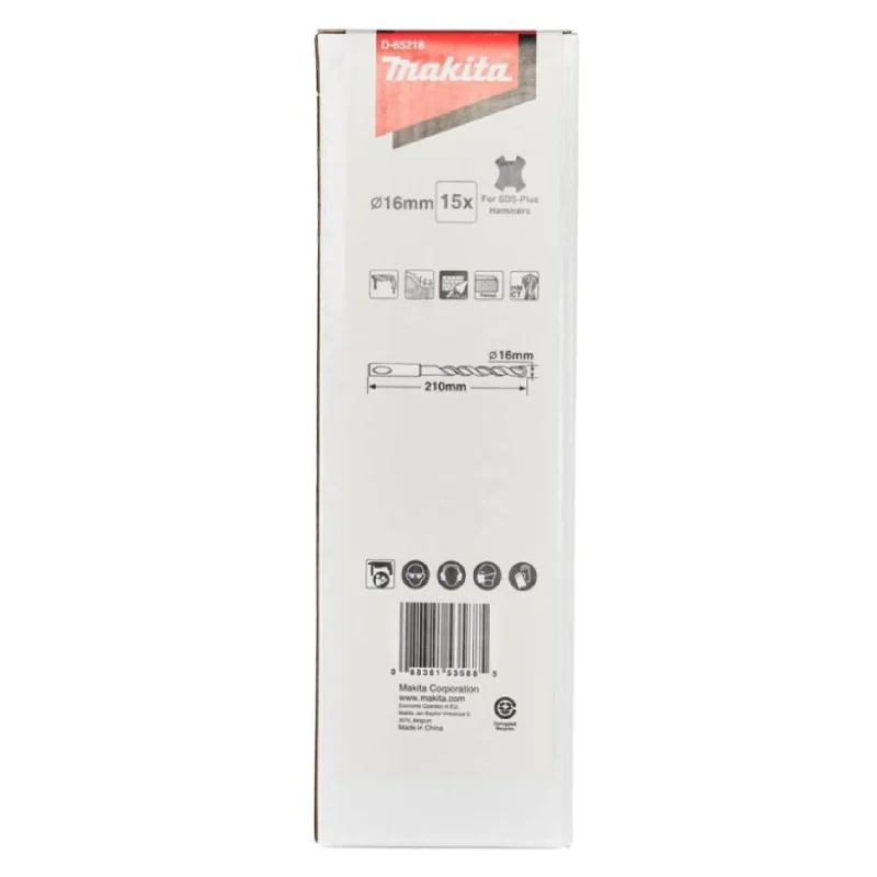CAJA BROCAS SDS PLUS (15 PCS) 16X210 D-65218 MAKITA