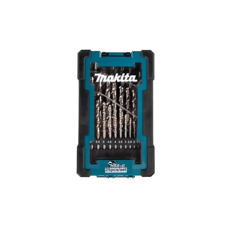 SET BROCAS METAL HSS-G 25 PCS SET 1-13MM D-67555 MAKITA