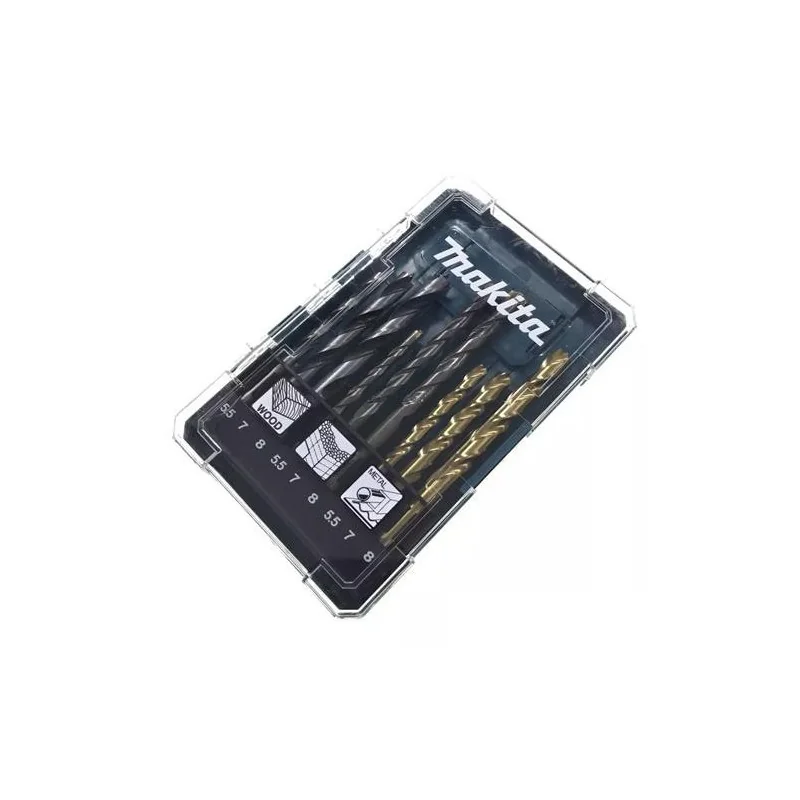 SET BROCAS METAL-MADERA-CONCRETO ESTUCHE 9PZ D-71978 MAKITA