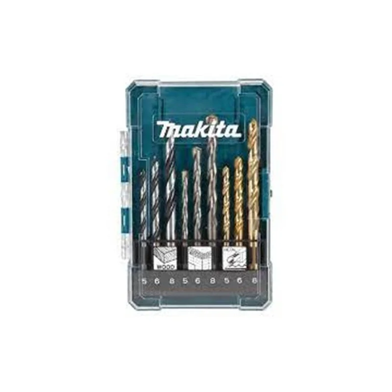 SET BROCAS METAL-MADERA-CONCRETO ESTUCHE 9PZ D-71962 MAKITA