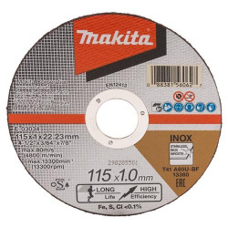 DISCO CORTE ACERO INOX. 4-1/2" (115 X 1,0 X 22,23) E-03034 MAKITA