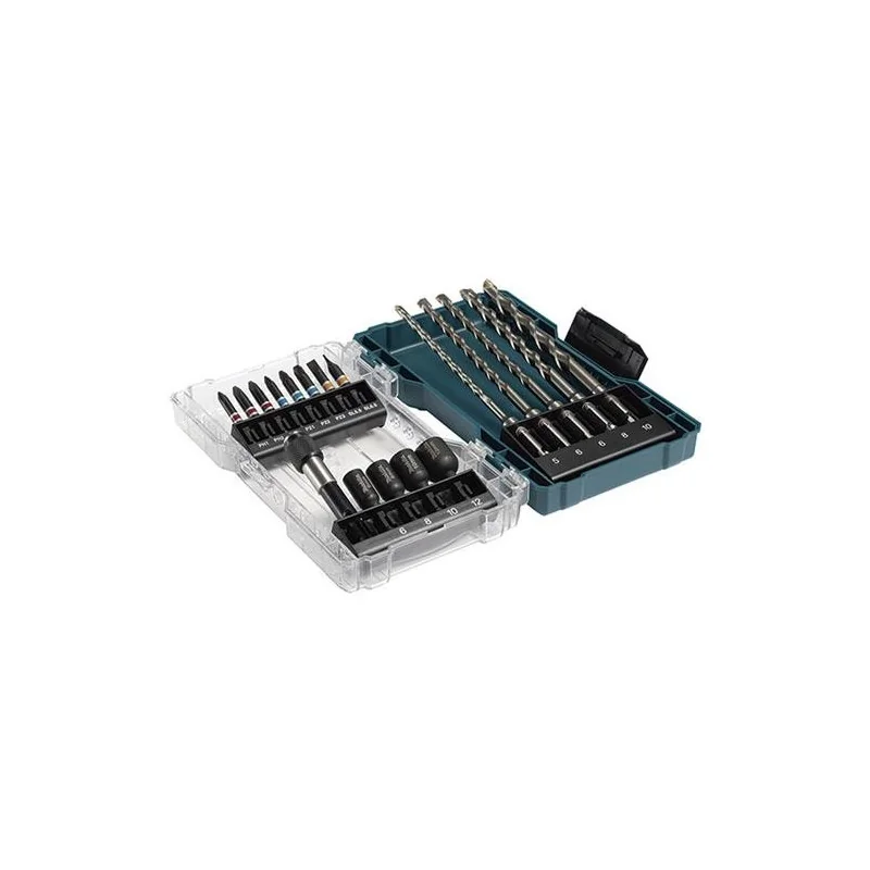 MIX PUNTAS BROCA ADAPTADOR ESTUCHE 18PZS E-07026 MAKITA