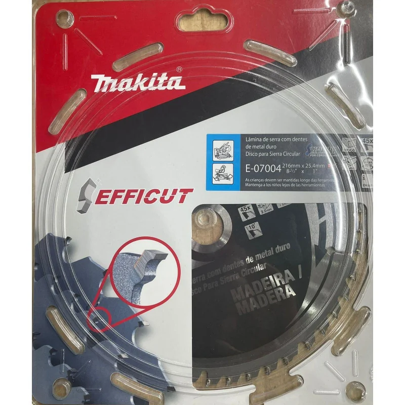 Disco Sierra 8-1/2" (216 X 25,4Mm X 45Dte) Para Mader E-07004 Makita