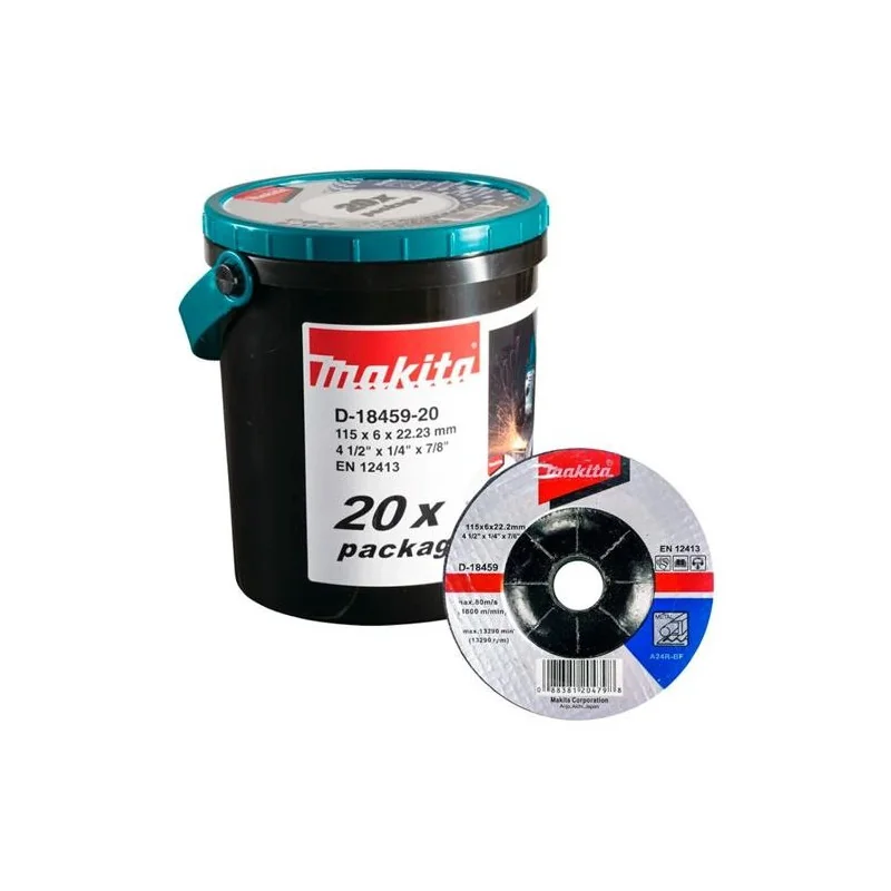 DISCO DESBASTE METAL 4-1/2" (115 X 6 X 22.23) A24R D-18459-20 MAKITA