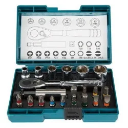 Mix Herramientas Manuales Puntas Accesorios 21 Pz B-54081 Makita