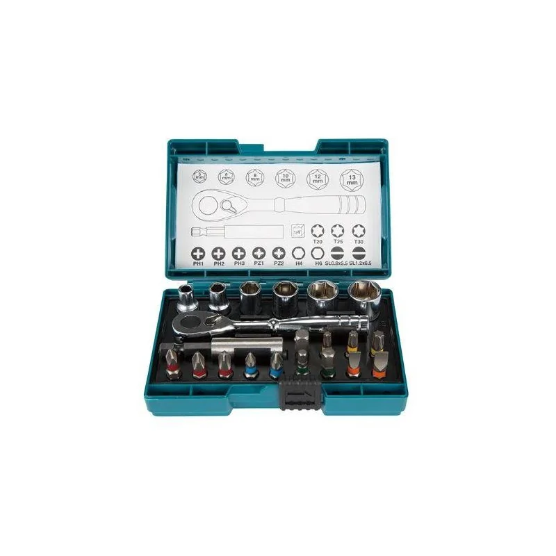 Mix Herramientas Manuales Puntas Accesorios 21 Pz B-54081 Makita