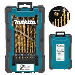 SET BROCA METAL HSS-TIN 19 PZS 1-10MM D-72229 MAKITA