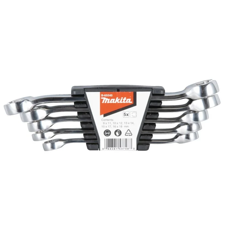Set Llaves Nipleras 5Pz 9X11-10X12-13X14-15X17-16X B-65545 Makita