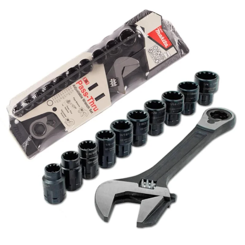 Juego Llave Ajustable C/Dados 11Pz B-65458 Makita