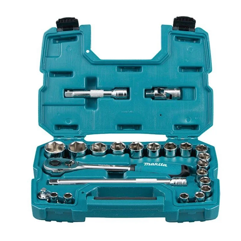 JGO.DADOS HEX. MILIMETRICO SQ 1/2" 23PZ C/ACC. B-65589 MAKITA