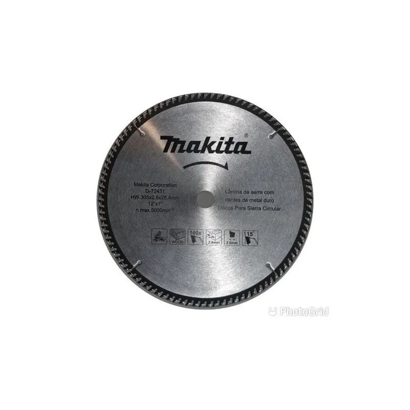 DISCO SIERRA 12" (305 X 25.4 X 100DTE) P/MADERA D-72431 MAKITA