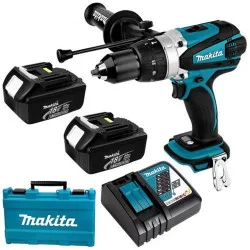 TALADRO PERCUSIÓN 1/2" 18V XLT 0-400/2.000RPM 2 BA DHP458RFE MAKITA