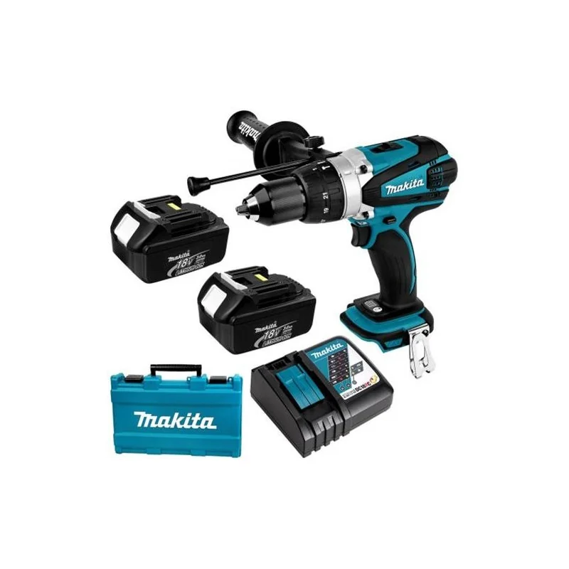 TALADRO PERCUSIÓN 1/2" 18V XLT 0-400/2.000RPM 2 BA DHP458RFE MAKITA