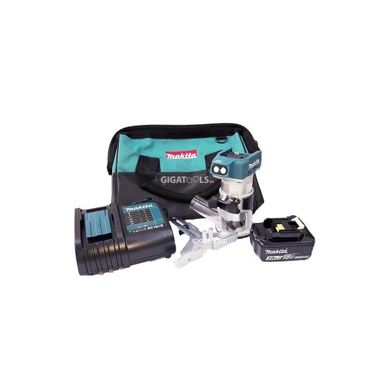 FRESADORA 1/4" (6MM) (8MM) 3/8" 18V LXT 10.000-30. DRT50SFX8 MAKITA