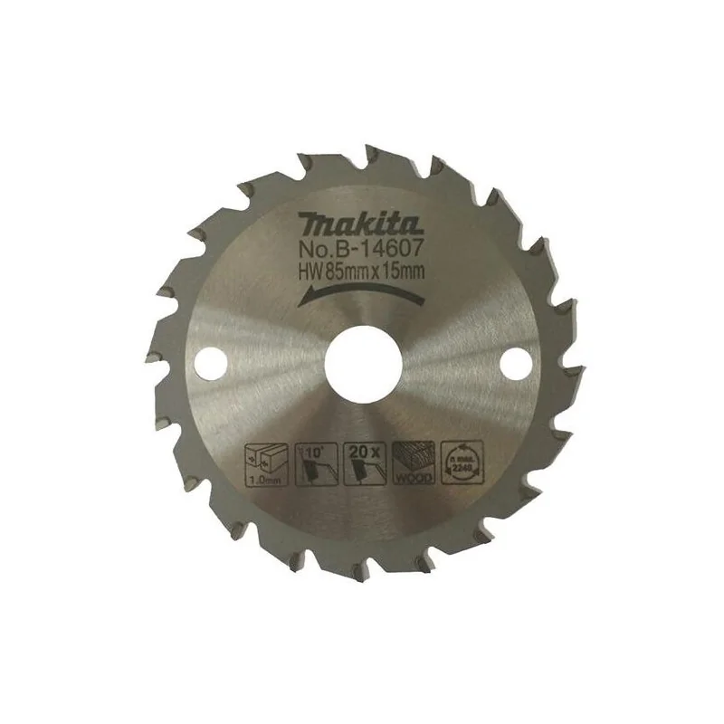 DISCO SIERRA T.C.T. 3-3/8" (85 X 15MM X 20DTE) MAD B-14607 MAKITA