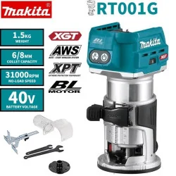 Fresadora 1/4" (6Mm) (8Mm) 3/8" 40V Xgt 10.000-31. RT001GZ04 Makita