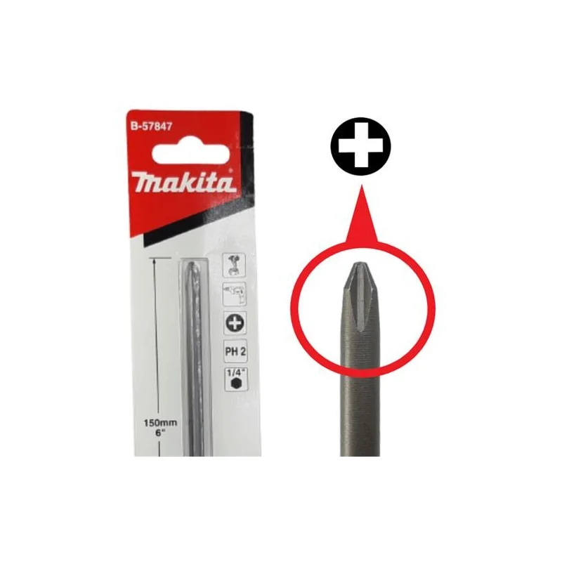 Punta Cruz Ph 2 (1/4"X150Mm) Mz B-57847 Makita