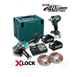 Combo 40V Xgt Esmeril 4.1/2" Ga0046G + Llave Impacto GA046GM202-1 Makita