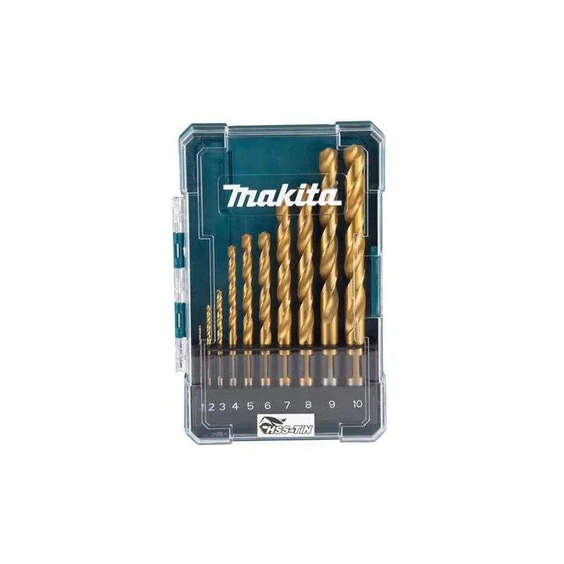 SET BROCA METAL HSS-TIN 10 PZ 1-10MM D-72849 MAKITA