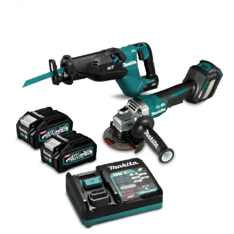 Kit Esmeril Angular 4-1/2" 40V Xgt 3 + Jr002Gz Ga028Gm201-1 Makita