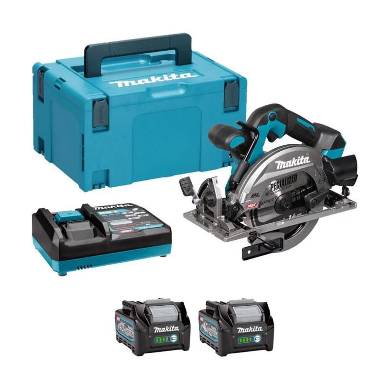 Sierra Circular Inal. 40V / 165Mm 6-1/2" / 2 Baterías/Cargador/Bl/Aws/Brake Hs012Gd201 Makita