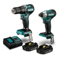 Combo Taladro 1/2" Dhp487+Atornillador Impac Dtd1 Dlx2414Yx7 Makita