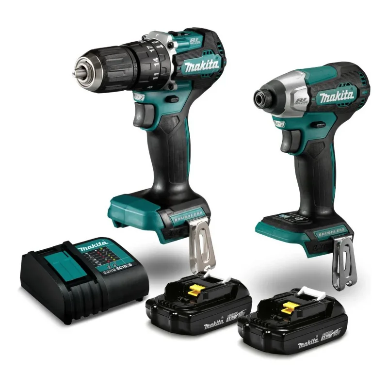Combo Taladro 1/2" Dhp487+Atornillador Impac Dtd1 Dlx2414Yx7 Makita