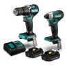 Combo Taladro 1/2" Dhp487+Atornillador Impac Dtd1 Dlx2414Yx7 Makita
