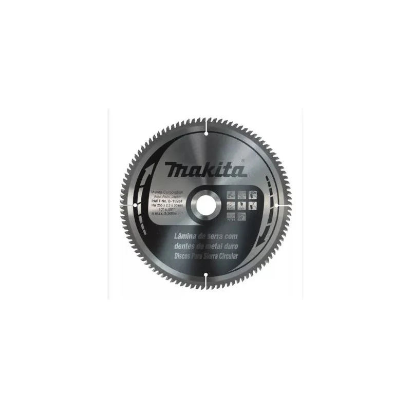 Disco Sierra 10" (255 X 30Mm X 100Dte) Madera B-19261 Makita