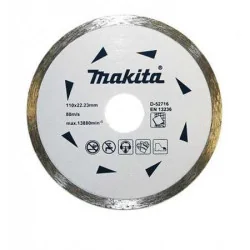Disco Diamantado Cont. 4-1/4" (110 X 22.23Mm) Porc D-52716 Makita