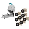 Tronzadora 2414NBE + 200 Unidades Disco Corte Metal 14" (355 X 3.0 X 25.4) A36 Tiset E-10540-25-3 Makita