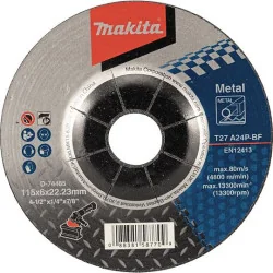 Disco Desbaste Metal 4-1/2" (115 X 6 X 22.23) A24P D-74485 Makita