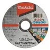 Disco Corte Multimaterial 4-1/2" (115 X 1,2 X 22,2 E-10718 Makita