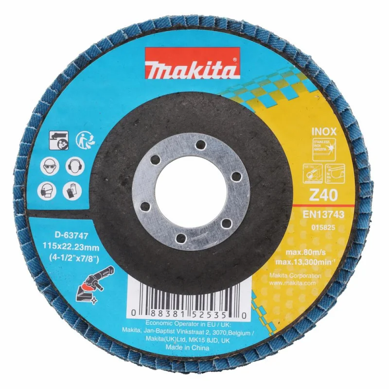 Disco Traslapado 4 1/2" (115 X 22) Gr 40 - Zircon D-63747 Makita