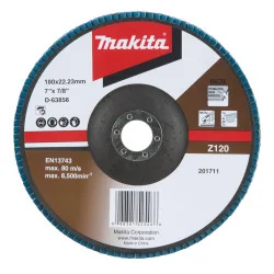 Disco Traslapado 7" (180 X 22) Gr 120 - Zircon Me D-63856 Makita