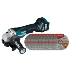 Esmeril Angular 4-1/2" (115Mm) 18V Lxt 3.000-8.500 + 10 Discos Dga467Z-1 Makita